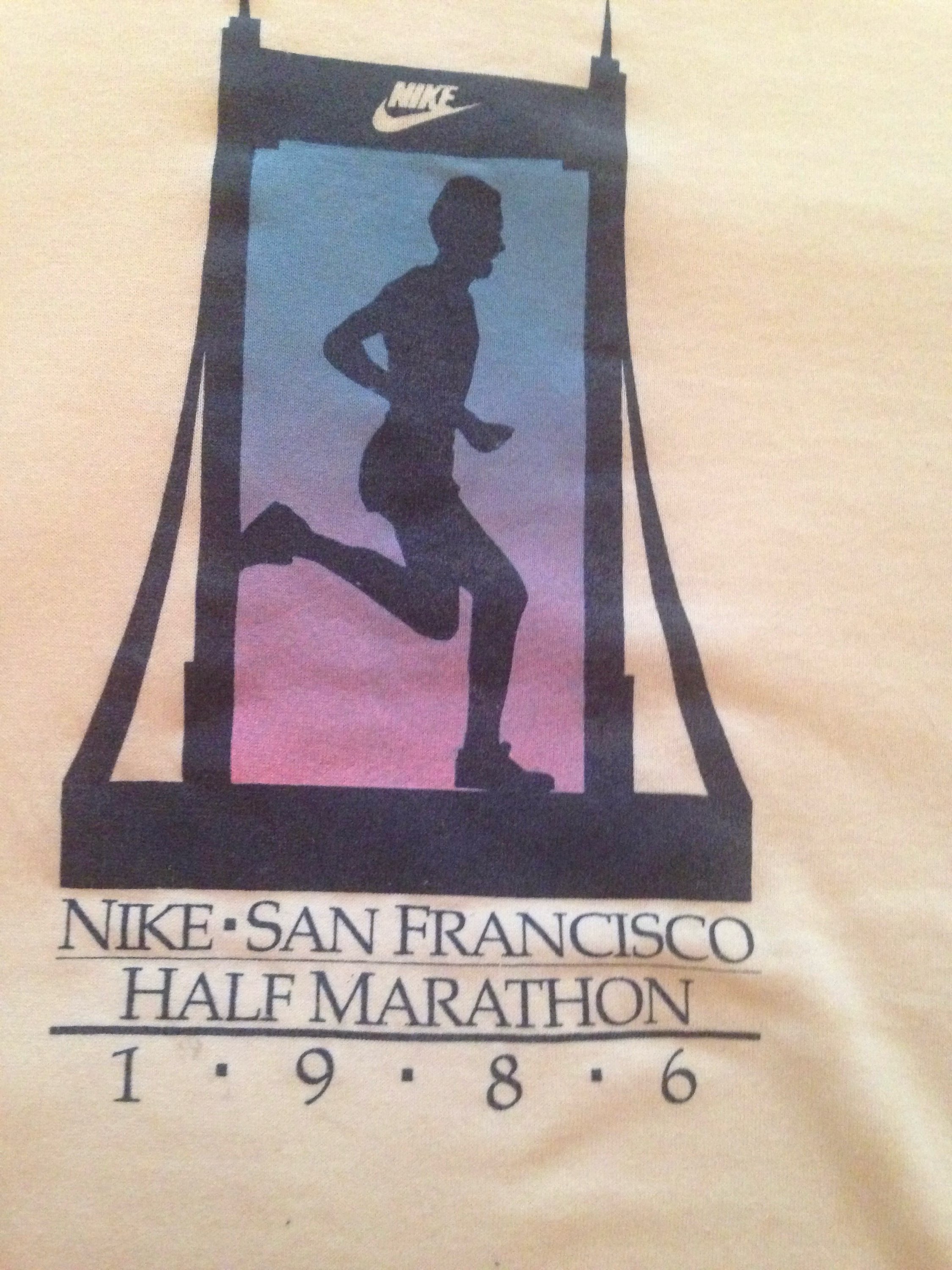 Dar's first half marathon, 1986